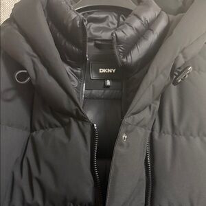 Brand new DKNY black Quilted long Jacket